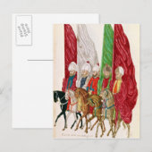 Mannen met standaarden Volgens de Seigneur naar Briefkaart (Voorkant / Achterkant)