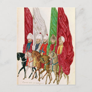 Mannen met standaarden Volgens de Seigneur naar Briefkaart