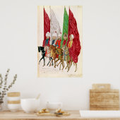 Mannen met standaarden Volgens de Seigneur naar Poster (Keuken)