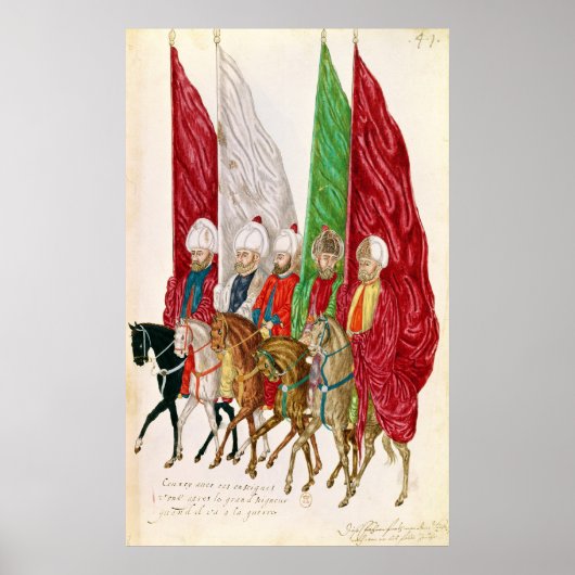 Mannen met standaarden Volgens de Seigneur naar Poster (Voorkant)