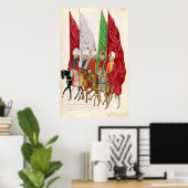 Mannen met standaarden Volgens de Seigneur naar Poster (Thuiskantoor)