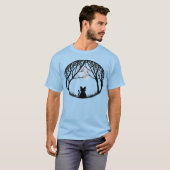 Mannen met T-shirt Organic Cat T-shirt (Voorkant volledig)