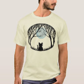 Mannen met T-shirt Organic Cat T-shirt (Voorkant)