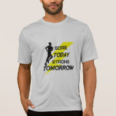 Mannen met T-shirt: Sore Today Sterke Tomorrow T-shirt (Voorkant)