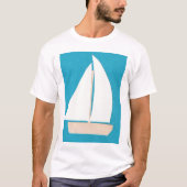 Mannen met zeilboot t-shirt (Voorkant)