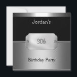 Mannen Metal Black Silver 30th Birthday Party Kaart<br><div class="desc">Mannen Mans mannen Male Boy Metal Black Silver 30th Birthday Party Invitation ,  Birthday Party. Pas je aan met je eigen gegevens.</div>