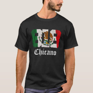 Mannen Mexicaanse vlag Chicano Apparel California  T-shirt