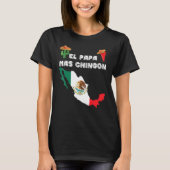 Mannen Mexicaanse vlag Sombrero Jalapeno El Papa T-shirt (Voorkant)