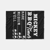 Mannen Mickey BBQ Timer Bier Drink Grappig Grillen Fleece Deken (Voorkant (Horizontaal))