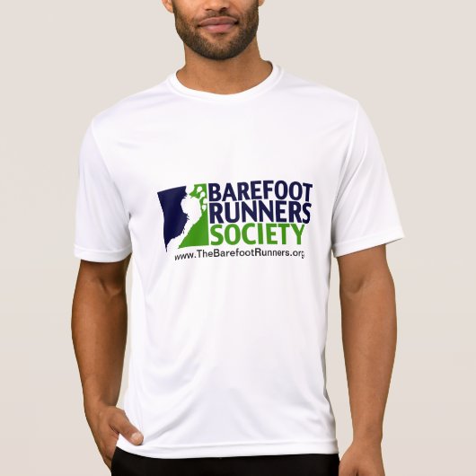 mannen microvezel logo+url t-shirt (Voorkant)