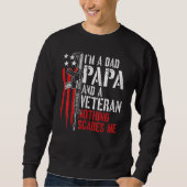 Mannen mier pap papa en veteraan grote opa Hero Trui (Voorkant)