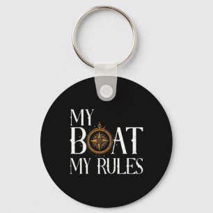 Mannen Mijn Boot Mijn Regels Scheepswiel Kapitein  Sleutelhanger