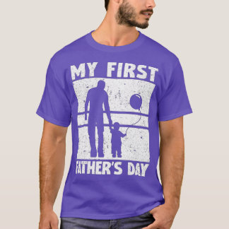 Mannen Mijn eerste vaderdag  Nieuwe Papa Joke ( T-shirt