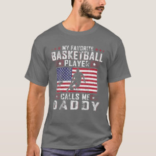 Mannen Mijn favoriete Basketbalspeler noemt me pap T-shirt