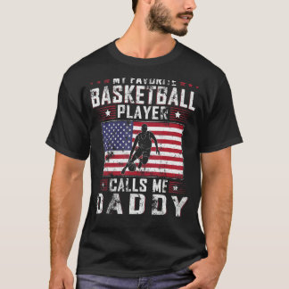 Mannen Mijn favoriete Basketbalspeler noemt me pap T-shirt
