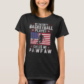 Mannen Mijn favoriete Basketbalspeler roept me Paw T-shirt (Voorkant)