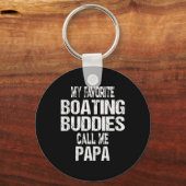 Mannen Mijn Favoriete Boating Buddies Noem Mij Pap Sleutelhanger (Voorkant)