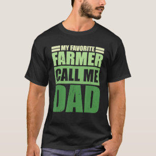 Mannen mijn favoriete boer noemt me pap Vaderdag T-shirt