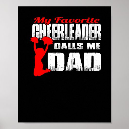 Mannen mijn favoriete Cheerleader noemt me papa Ch Poster (Voorkant)