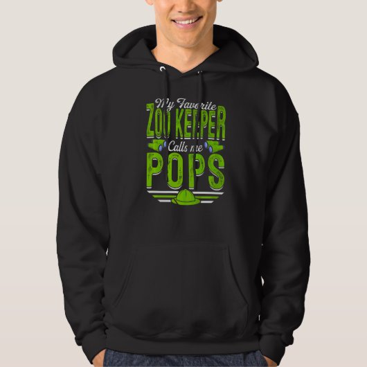 Mannen Mijn favoriete dierentuin-veehouder roept m Hoodie (Voorkant)