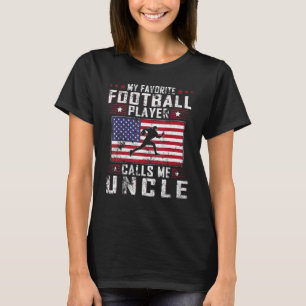 Mannen Mijn favoriete Football speler noemt me oom T-shirt