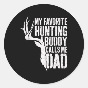 Mannen mijn favoriete jachtboeddy noemt me papa De Ronde Sticker