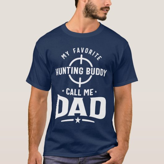 Mannen mijn favoriete jachtboeddy noemt me papa t-shirt (Voorkant)
