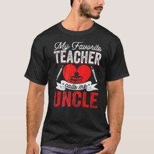 Mannen Mijn favoriete leraar noemt me oom-docent P T-shirt