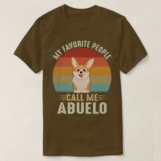 Mannen mijn favoriete mensen noemen me Abuelo Cute T-shirt (Design voorkant)