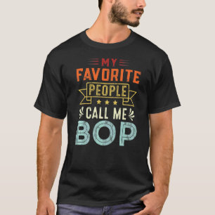 Mannen Mijn favoriete mensen noemen me Bop Retro v T-shirt