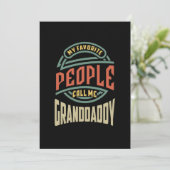 Mannen mijn favoriete mensen noemen me grootpappe  bedankkaart (Staand voorkant)