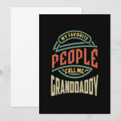 Mannen mijn favoriete mensen noemen me grootpappe  bedankkaart (Voorkant / Achterkant)