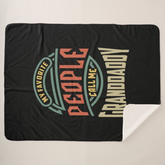 Mannen mijn favoriete mensen noemen me grootpappe sherpa deken (Voorkant (horizontaal))