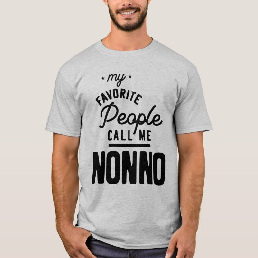 Mannen mijn favoriete mensen noemen me nonno t-shirt (Voorkant)