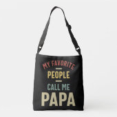 Mannen Mijn favoriete mensen noemen me Papa Gift Crossbody Tas (Achterkant)