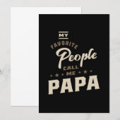 Mannen Mijn favoriete mensen noemen me Papa Gift Kaart (Voorkant / Achterkant)