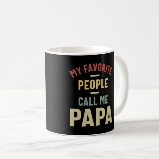 Mannen Mijn favoriete mensen noemen me Papa Gift Koffiemok (Voorkant rechts)