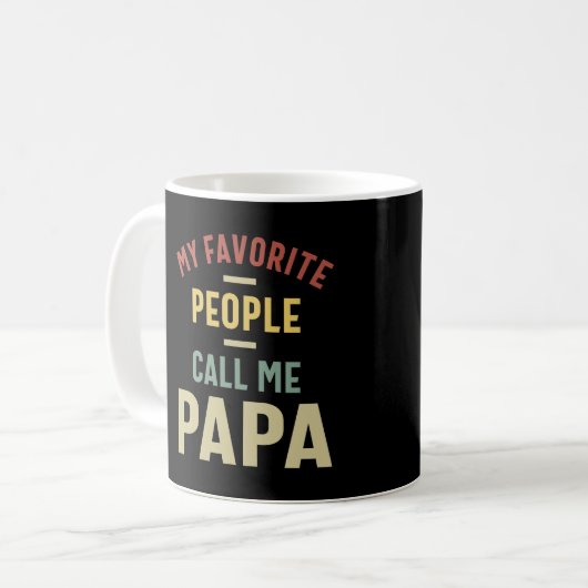 Mannen Mijn favoriete mensen noemen me Papa Gift Koffiemok (Voorkant links)