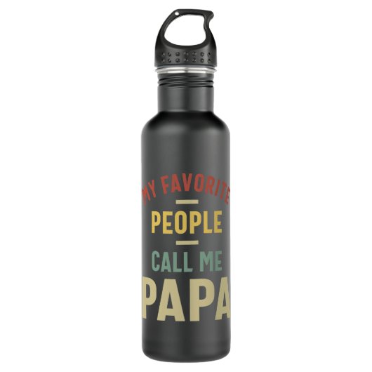 Mannen Mijn favoriete mensen noemen me Papa Gift Waterfles (Voorkant)