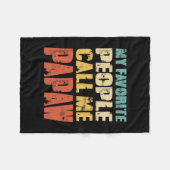 Mannen mijn favoriete mensen noemen me Papaw Funny Fleece Deken (Voorkant (Horizontaal))