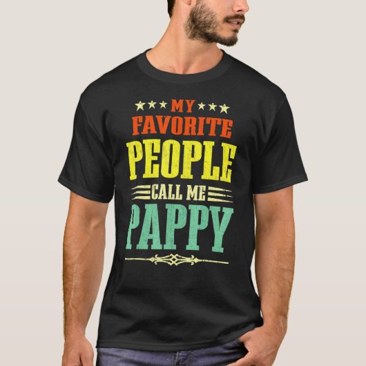 Mannen mijn favoriete mensen noemen me Pappy  Fath T-shirt (Voorkant)