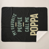Mannen Mijn favoriete mensen noemen me Poppa Sherpa Deken (Voorkant (horizontaal))