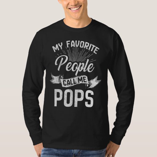 Mannen Mijn favoriete mensen noemen me Poppen Papa T-shirt (Voorkant)