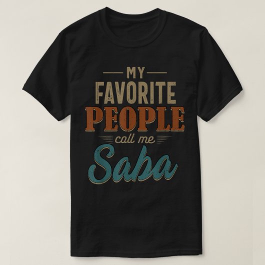 Mannen mijn favoriete mensen noemen me Saba 60th G T-shirt (Design voorkant)