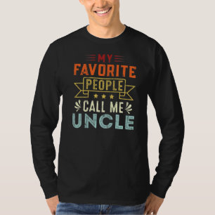 Mannen Mijn favoriete mensen noemen me Uncle Retro T-shirt
