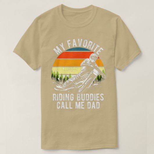 Mannen mijn favoriete Ridderende Boeddies noemen m T-shirt (Design voorkant)