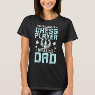 Mannen Mijn favoriete schaakspeler noemt me pap T-shirt