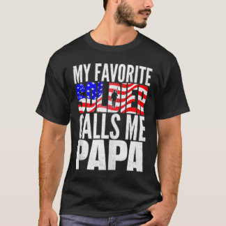 Mannen mijn favoriete soldaat noemt me papa - trot t-shirt