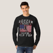 Mannen Mijn favoriete Speler van de Voetbal roept  T-shirt (Voorkant volledig)