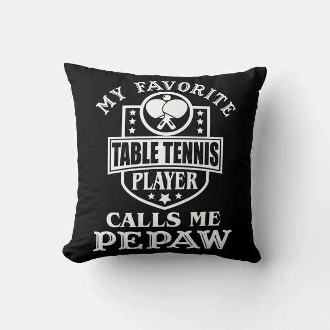 Mannen Mijn favoriete Tennis Player roept me Pepa Kussen (Voorkant)